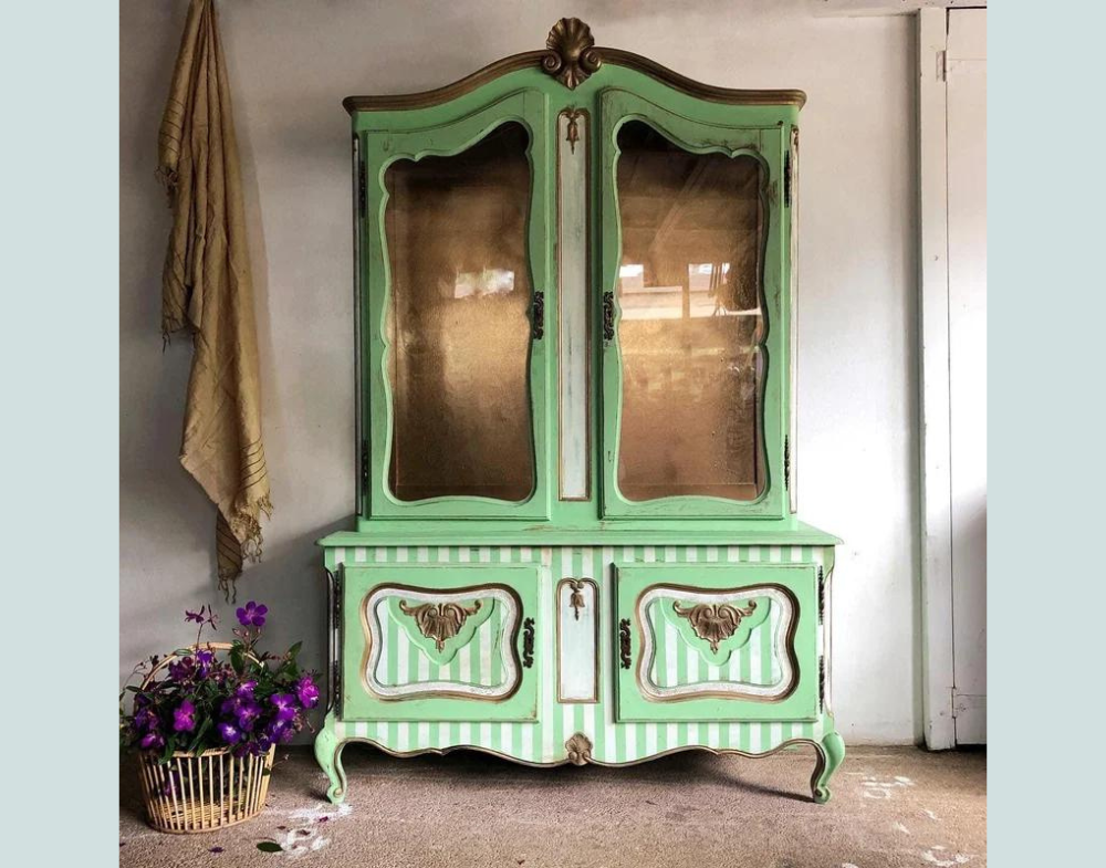 Green bespoke vintage dresser