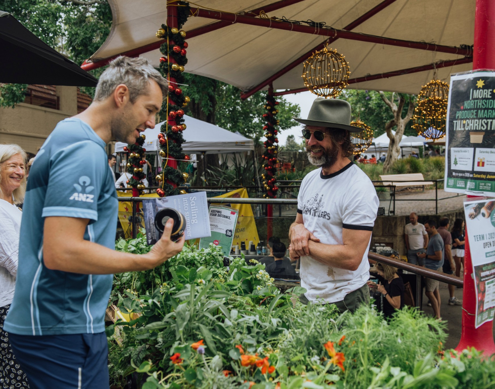 two men at plants stall