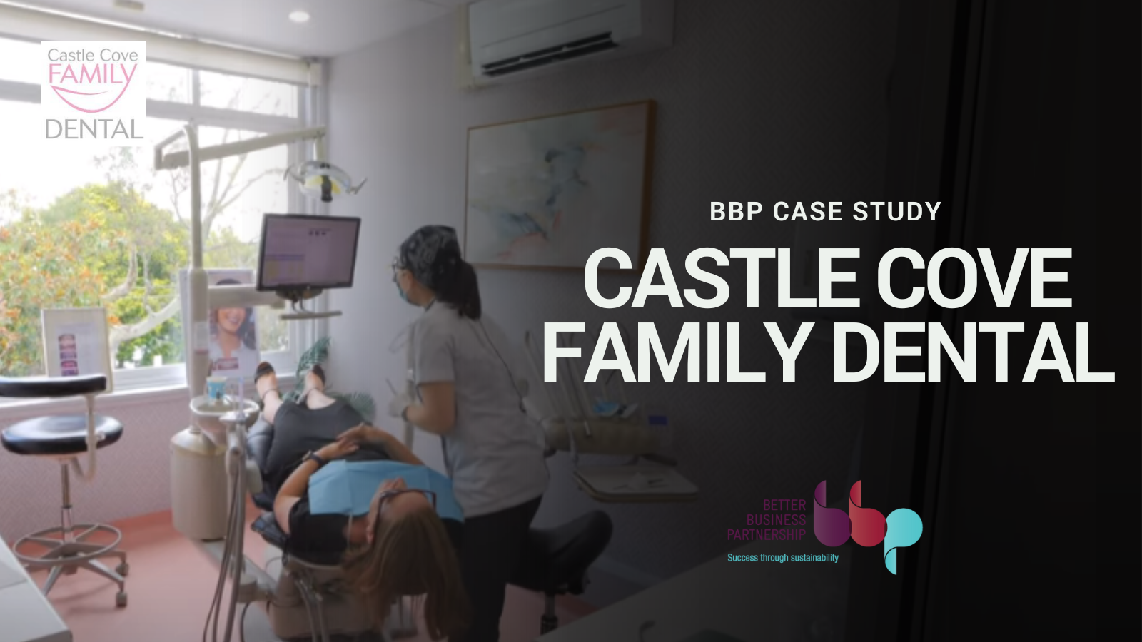 Dentist and client at Castle cove family dental